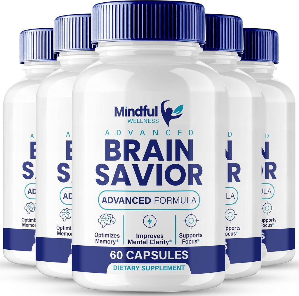 Brain Savior Brain Supplements for Memory and Focus Capsules – 5 Pack