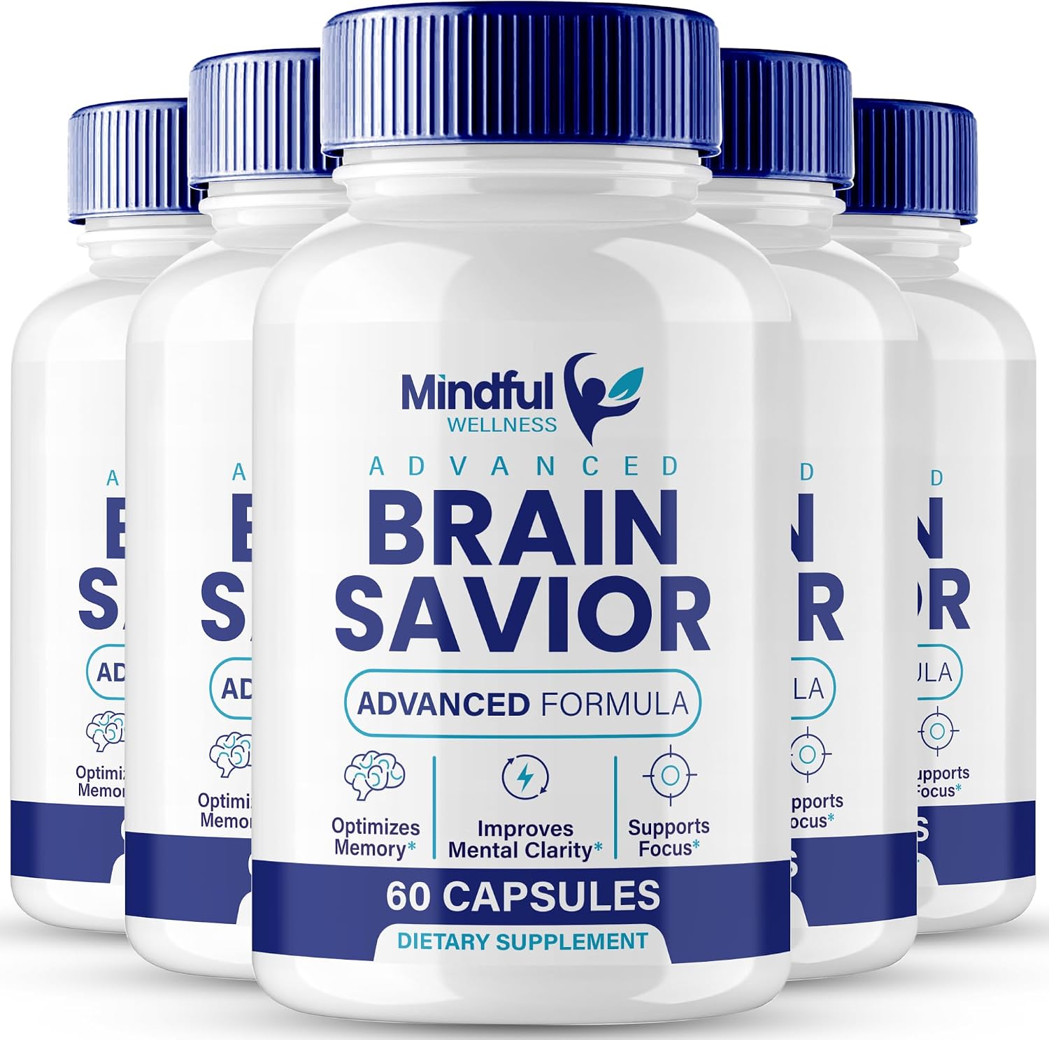 Brain Savior Brain Supplements for Memory and Focus Capsules – 5 Pack