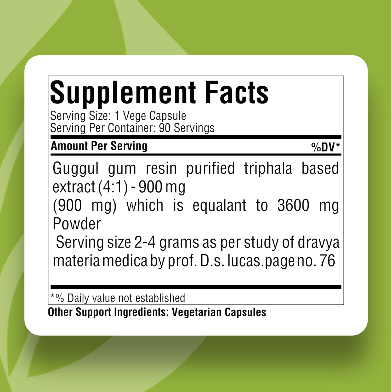 Herbsforever Shudha Guggul Cápsulas - Commiphora Mukul 90 Cápsulas Vegetales de 800 mg