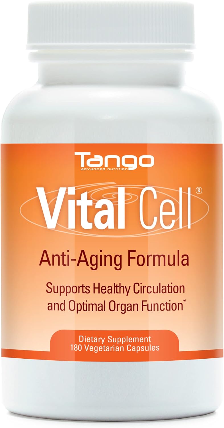 Vital Cell - Natural Anti-Aging Supplement for Men and Women, Supports Circulation and Healthy Organ Function (180 Vegetable Capsules)