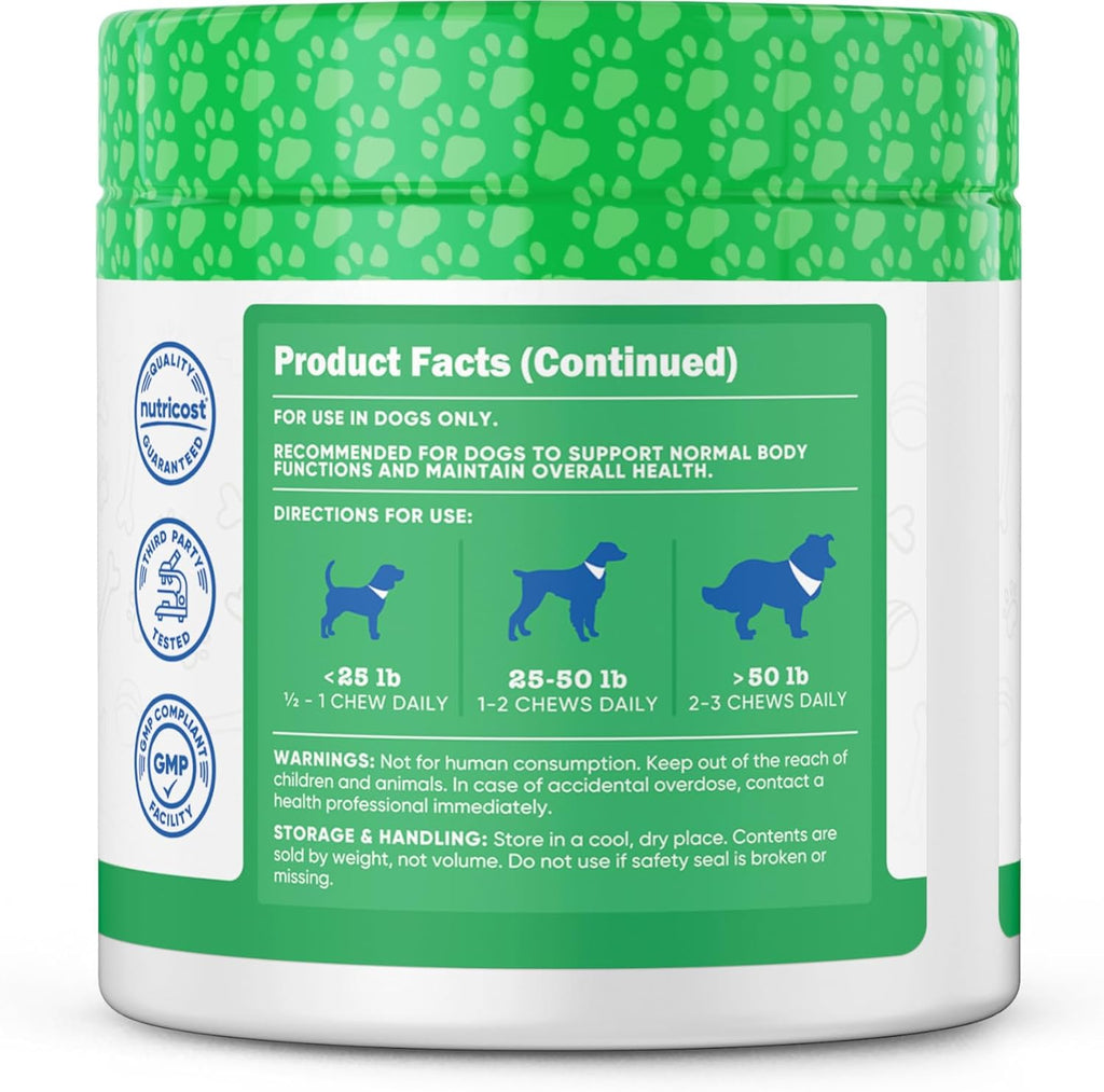 Nutricost Pets - Suplemento Multifuncional en Chews Blandos para Perros, Sabor a Res, 60 unidades