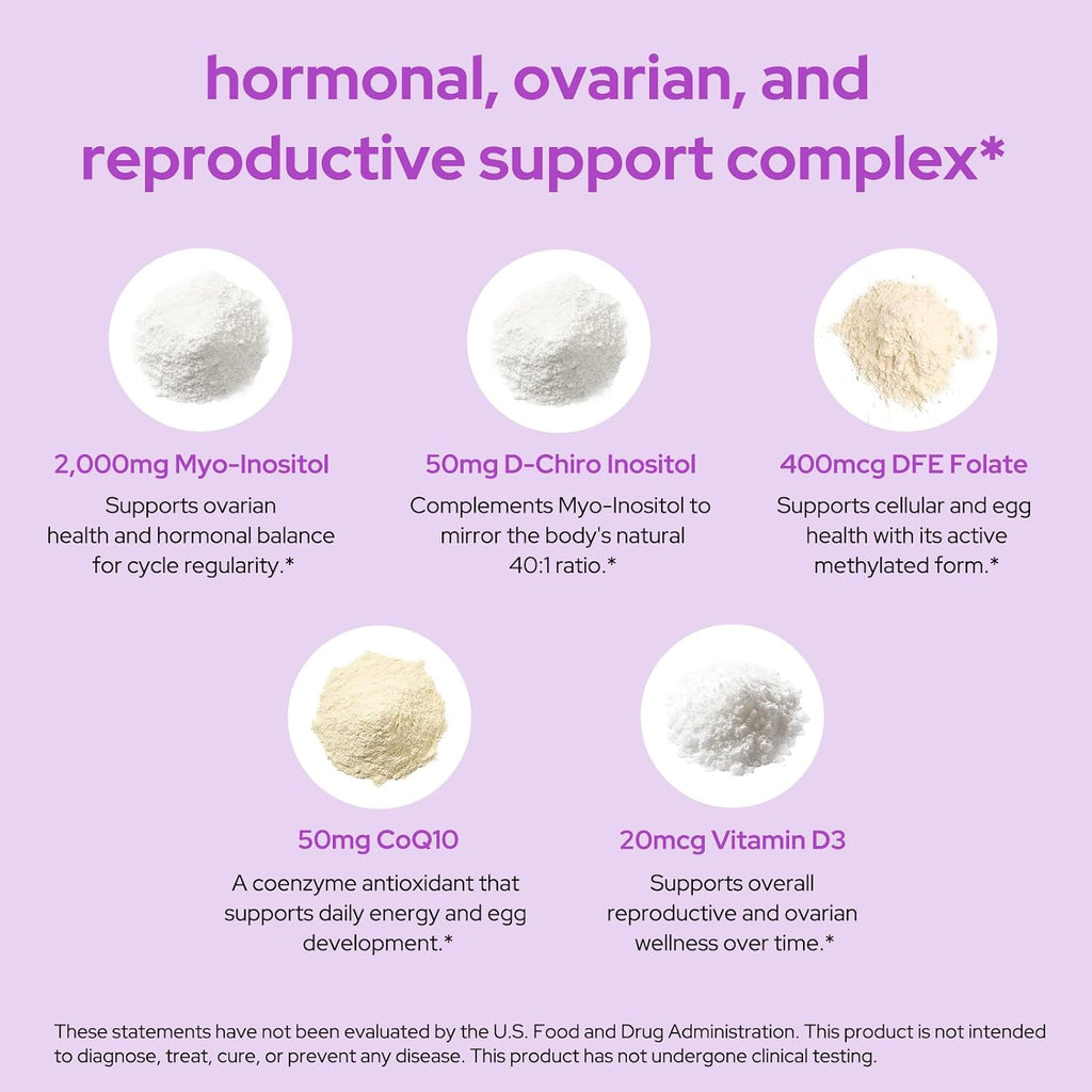 Premom Inositol Plus para Mujeres – 2000 mg Myo-Inositol y 50 mg D-Chiro Inositol (Proporción 40:1), con CoQ10, Metilfolato y Vitamina D3 – 90 Cápsulas Veganas
