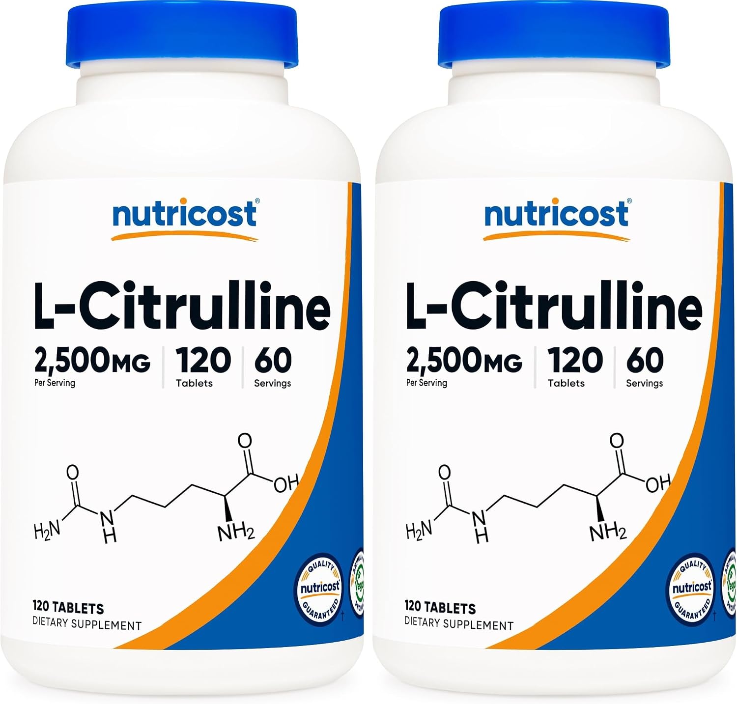Nutricost L-Citrulina 2500mg por dosis - 120 Comprimidos (60 dosis)