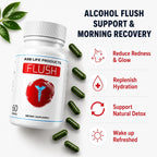 Flush Alivio del Rubor por Alcohol - Suplemento Multivitamínico