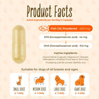 Pawsomely Healthy Omega-3 para Perros – Aceite de Anchoa Salvaje en Cápsulas – 90 uds