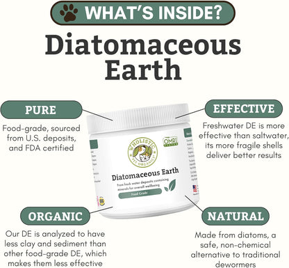 Wholistic Pet Organics Tierra de Diatomeas - Grado Alimenticio para Perros y Gatos - 113 g – Image 4