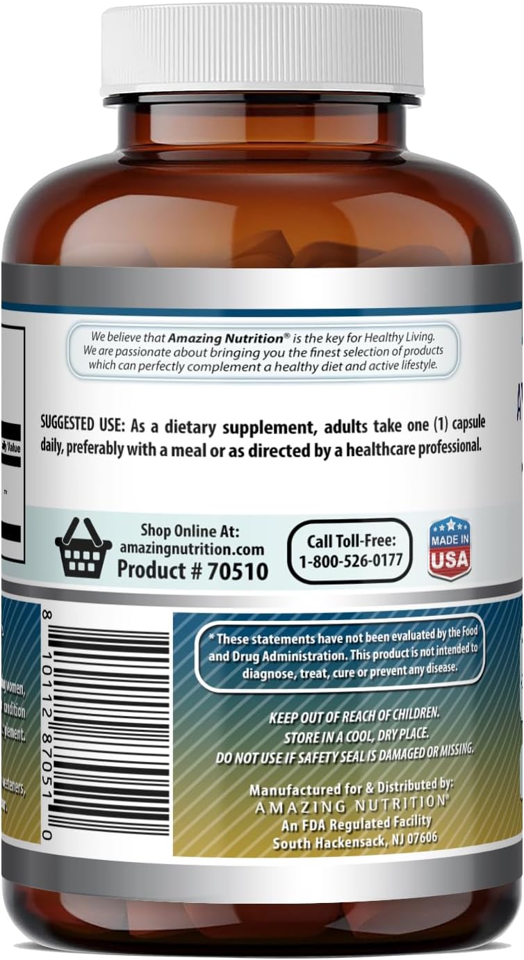 Amazing Formulas Taurina 1000 mg – Suplemento en Cápsulas – 400 Cápsulas
