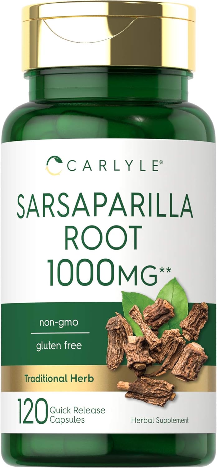 Carlyle Sarsaparilla Root Extract | 120 Cápsulas | Fórmula Herbolaria Tradicional | No GMO, Sin Gluten