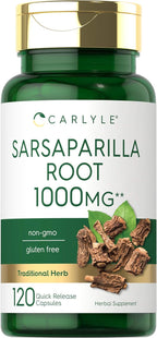 Carlyle Sarsaparilla Root Extract | 120 Cápsulas | Fórmula Herbolaria Tradicional | No GMO, Sin Gluten