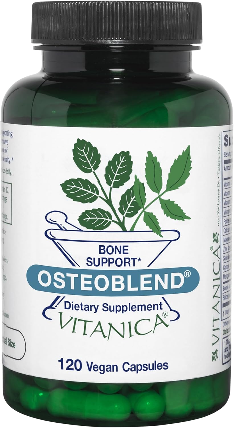 Vitanica OsteoBlend – Soporte Óseo, Vegano, 120 Cápsulas