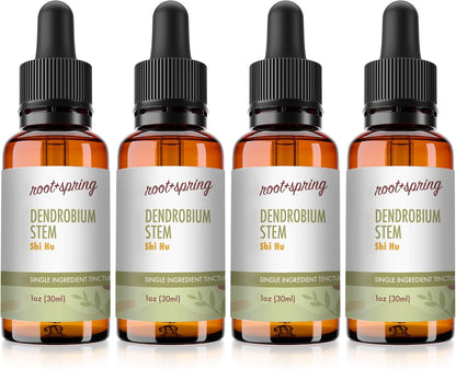 Tintura Herbal de Tallo de Dendrobium - Shi Hu Extracto Líquido Concentrado con Gotero - 1 oz (Pack de 4) – Image 1