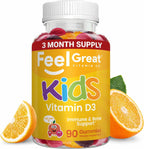 Feel Great Kids Vitamina D3 1000 UI – Gominolas de vitamina D para niños