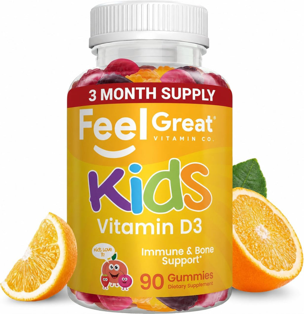 Vitaminas D3 + K2 1000UI en Gominolas para Niños - 60 Gominolas - Sabor Naranja