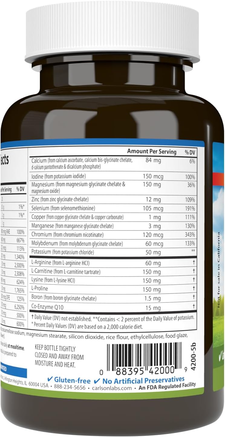 Carlson Cardio Complete Multivitamínico Avanzado - 90 Comprimidos