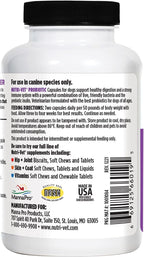 Nutri-Vet Probiotics for Dogs - 60 Capsules for Digestive and Immune Health
