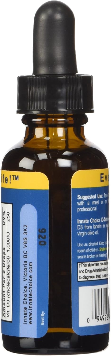 Innate Choice D Sufficiency Vitamina D3 Líquida, 30 ml