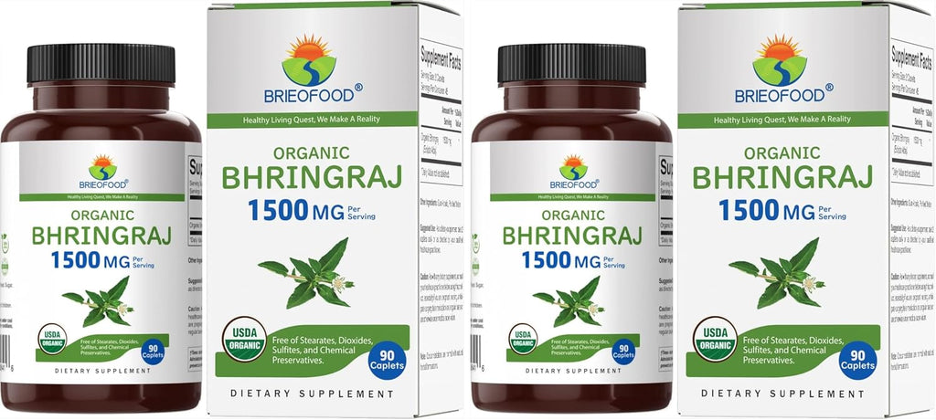Brieofood Bhringraj Orgánico 1500 mg, 90 Comprimidos Vegetales