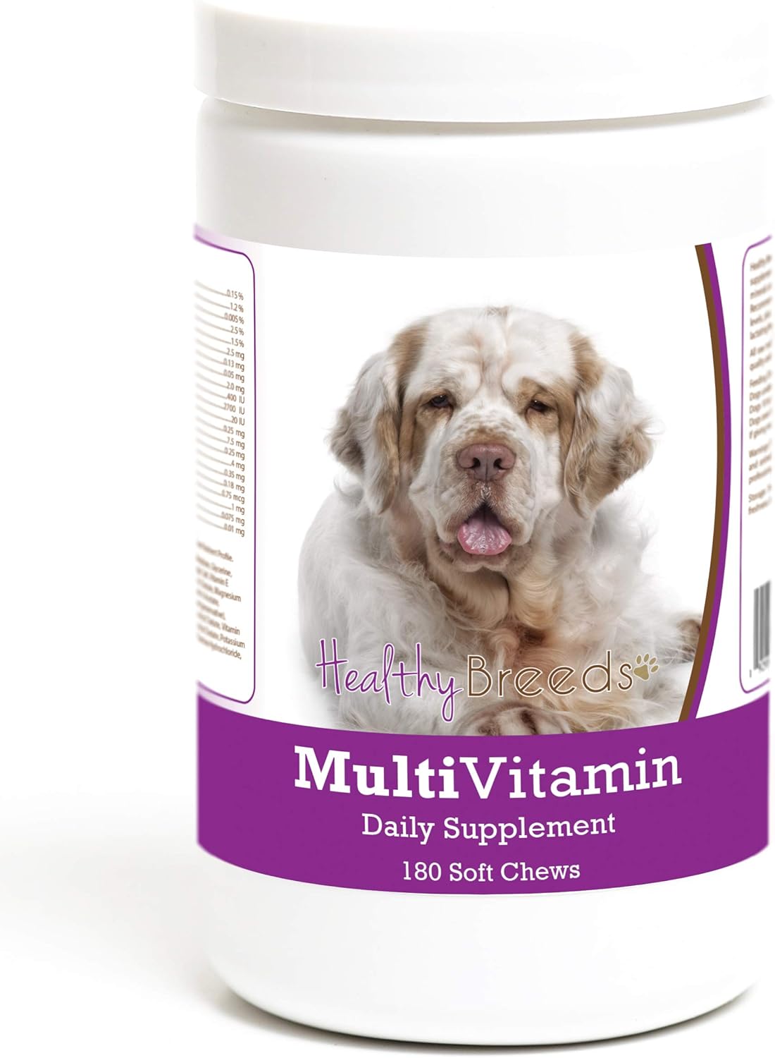 Healthy Breeds Clumber Spaniel Multivitamin Soft Chew for Dogs 180 Count – Image 1