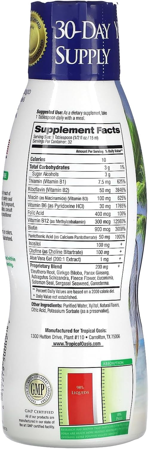 Tropical Oasis Complejo B líquido (16 oz)