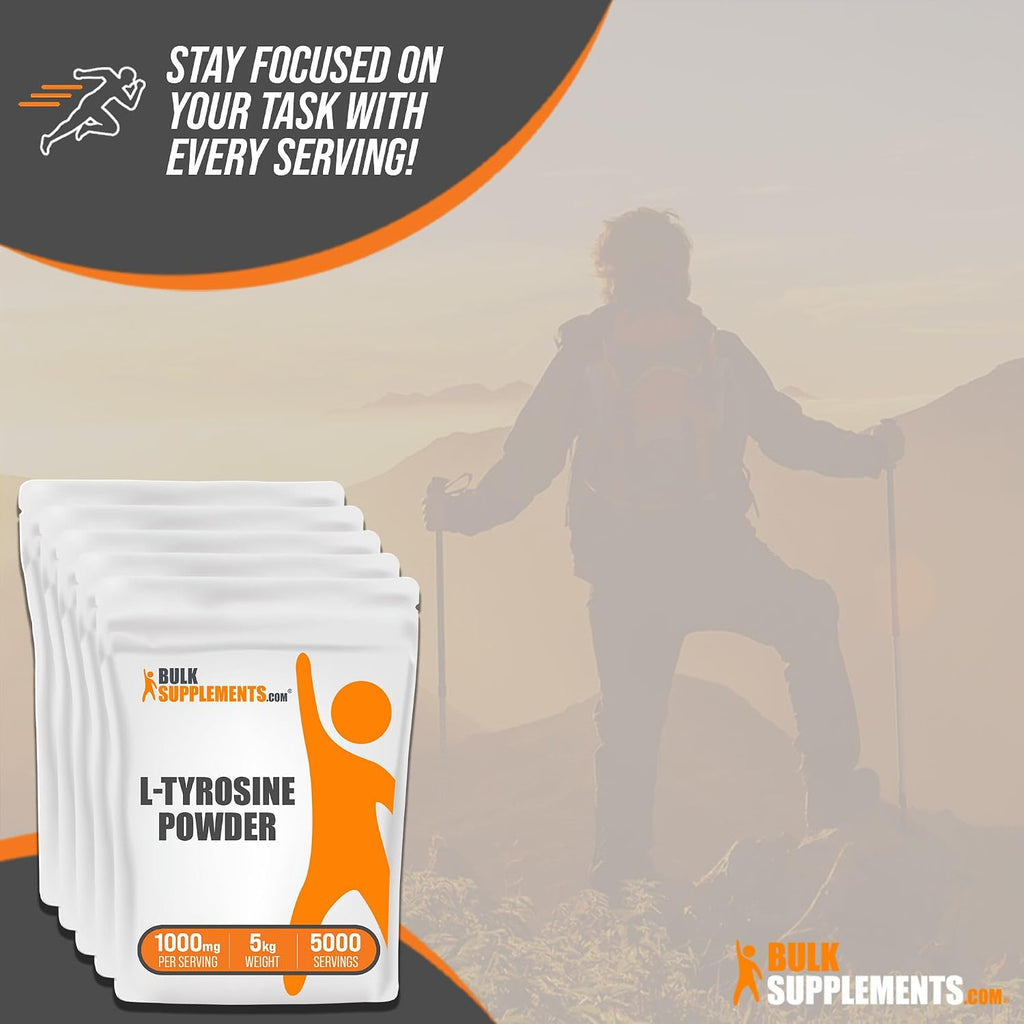 BulkSupplements L-Tirosina en Polvo - 500 mg por Ración, 5 kg