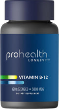 ProHealth Longevity Vitamina B12 5000 mcg Metilcobalamina 120 Comprimidos Sublinguales