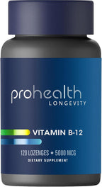 ProHealth Longevity Vitamina B12 5000 mcg Metilcobalamina 120 Comprimidos Sublinguales