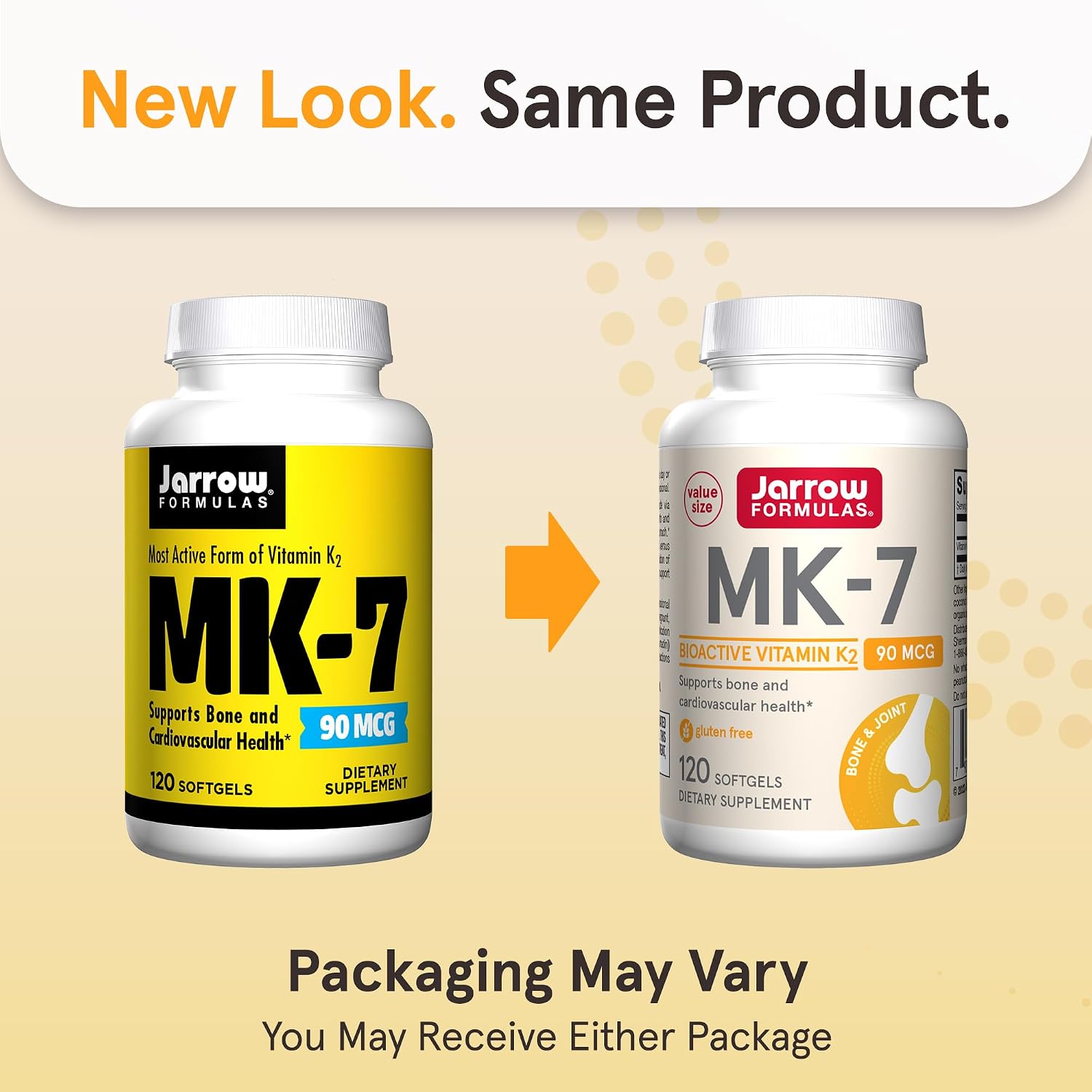 Jarrow Formulas MK-7 90mcg - Vitamina K2 (MK-7) - 120 Cápsulas Blandas (12 Envases)