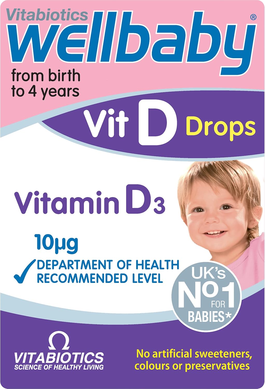 Wellbaby 30 ml Vitamin D Drops - Gotas de Vitamina D para Bebés