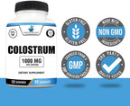 American Standard Supplements Calostro Bovino en Cápsulas - 1000mg por Dosis, 60 Cápsulas, Estandarizado al 25% de Inmunoglobulinas (IgG)