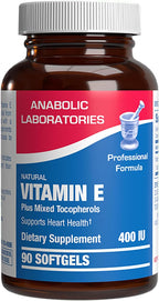 Vitamin E 400 IU - Natural Clinical Formula with d-alpha-tocopherol and mixed tocopherols - 90 Softgels