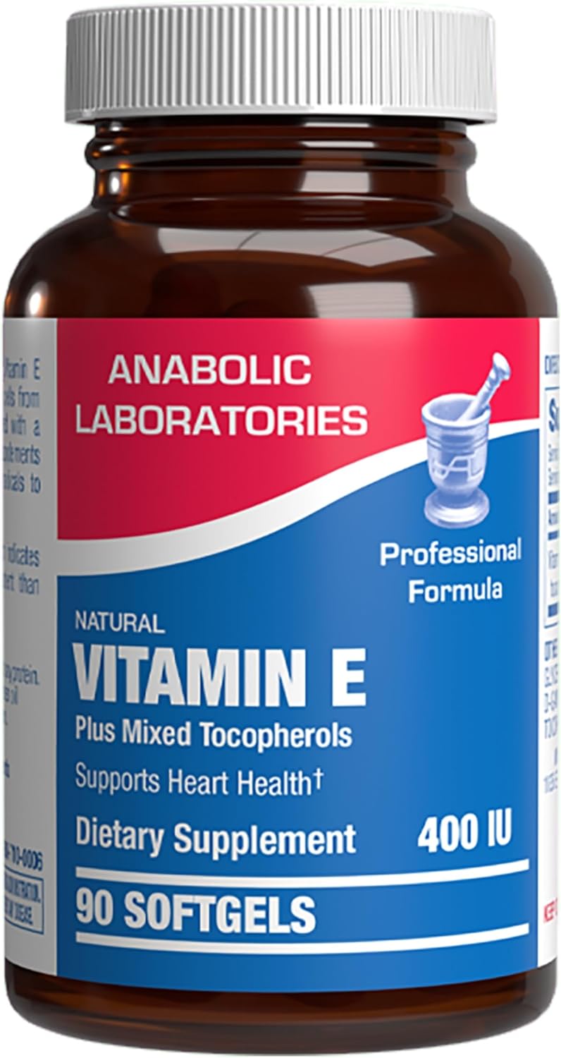 Vitamin E 400 IU - Natural Clinical Formula with d-alpha-tocopherol and mixed tocopherols - 90 Softgels
