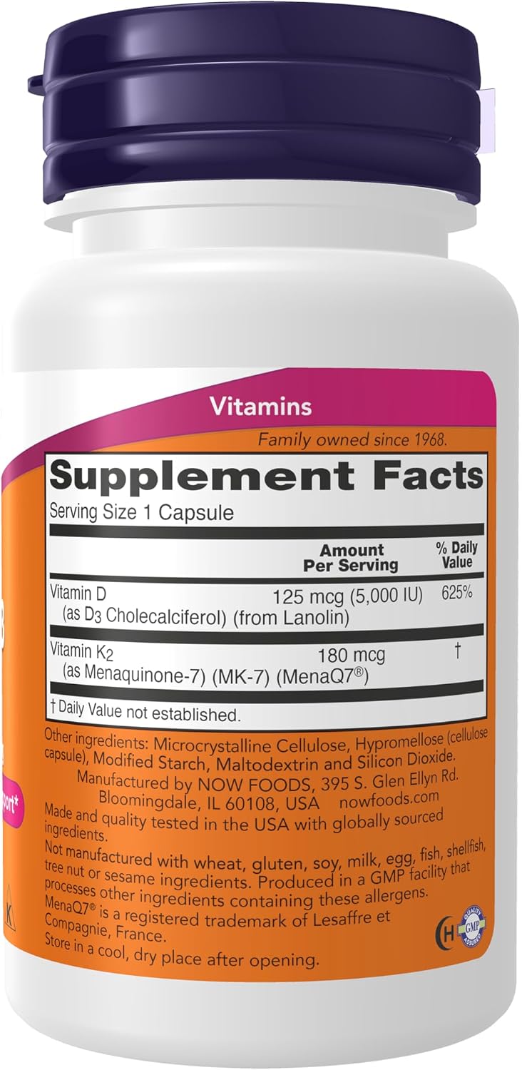 NOW Vitamin D-3 1000 UI, 90 Cápsulas Blandas