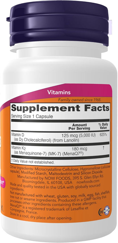 NOW Vitamin D-3 1000 UI, 90 Cápsulas Blandas – Image 2