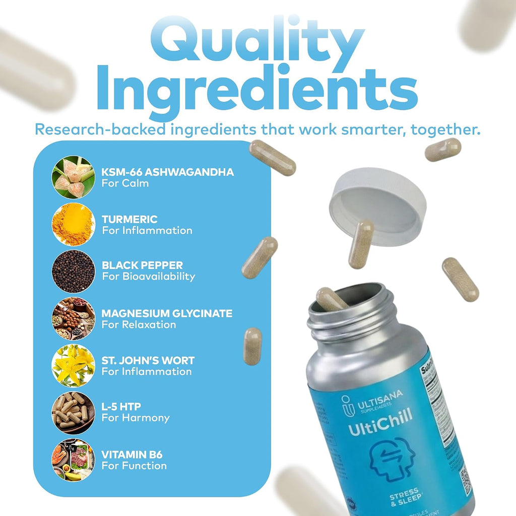 UltiChill Stress Relief Supplement – 60 Cápsulas