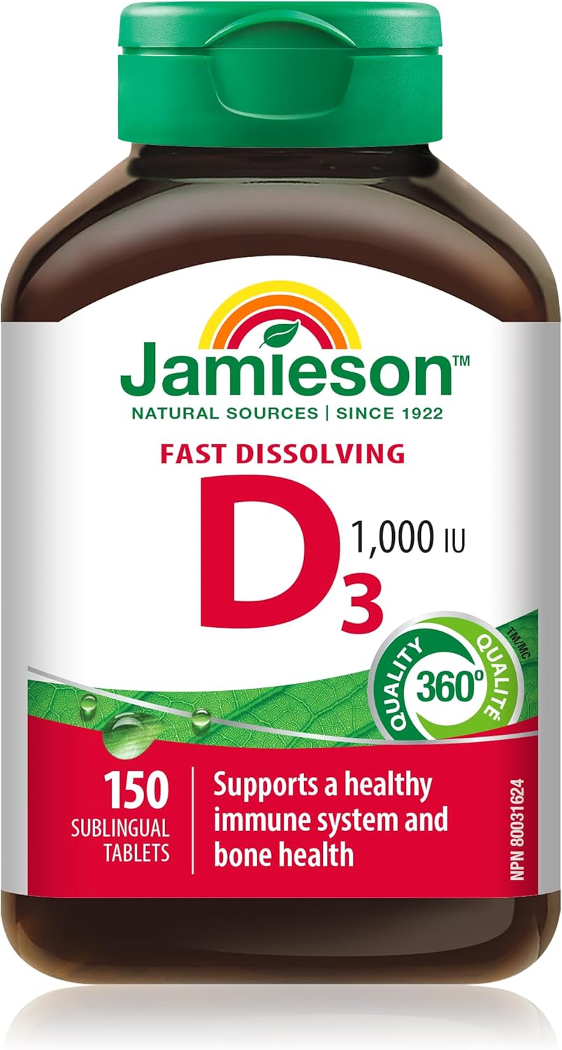 Jamieson Vitamina D3 1.000 UI, 150 Comprimidos Sublinguales