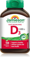 Jamieson Vitamina D3 1.000 UI, 150 Comprimidos Sublinguales