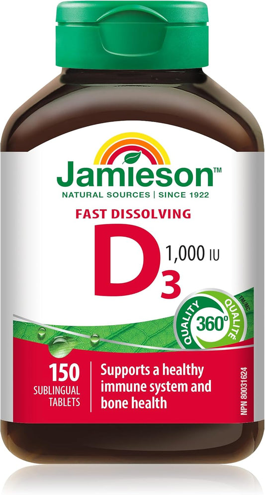 Jamieson Vitamina D3 1.000 UI, 150 Comprimidos Sublinguales