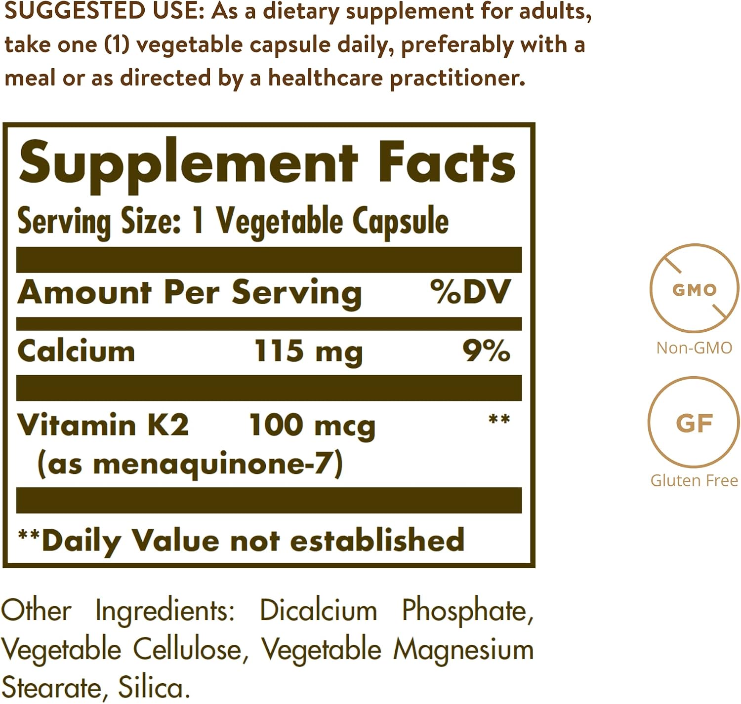 Solgar Vitamina K2 (MK-7) 100 mcg - 50 Cápsulas Vegetales