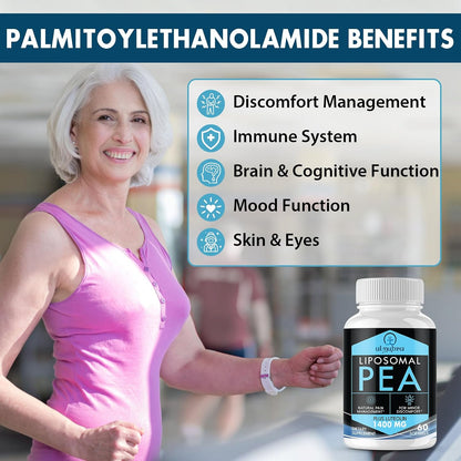 Ulmubra Palmitoiletanolamida Liposomal 1300 mg + Luteolina 100 mg, 120 Cápsulas Blandas – Image 5