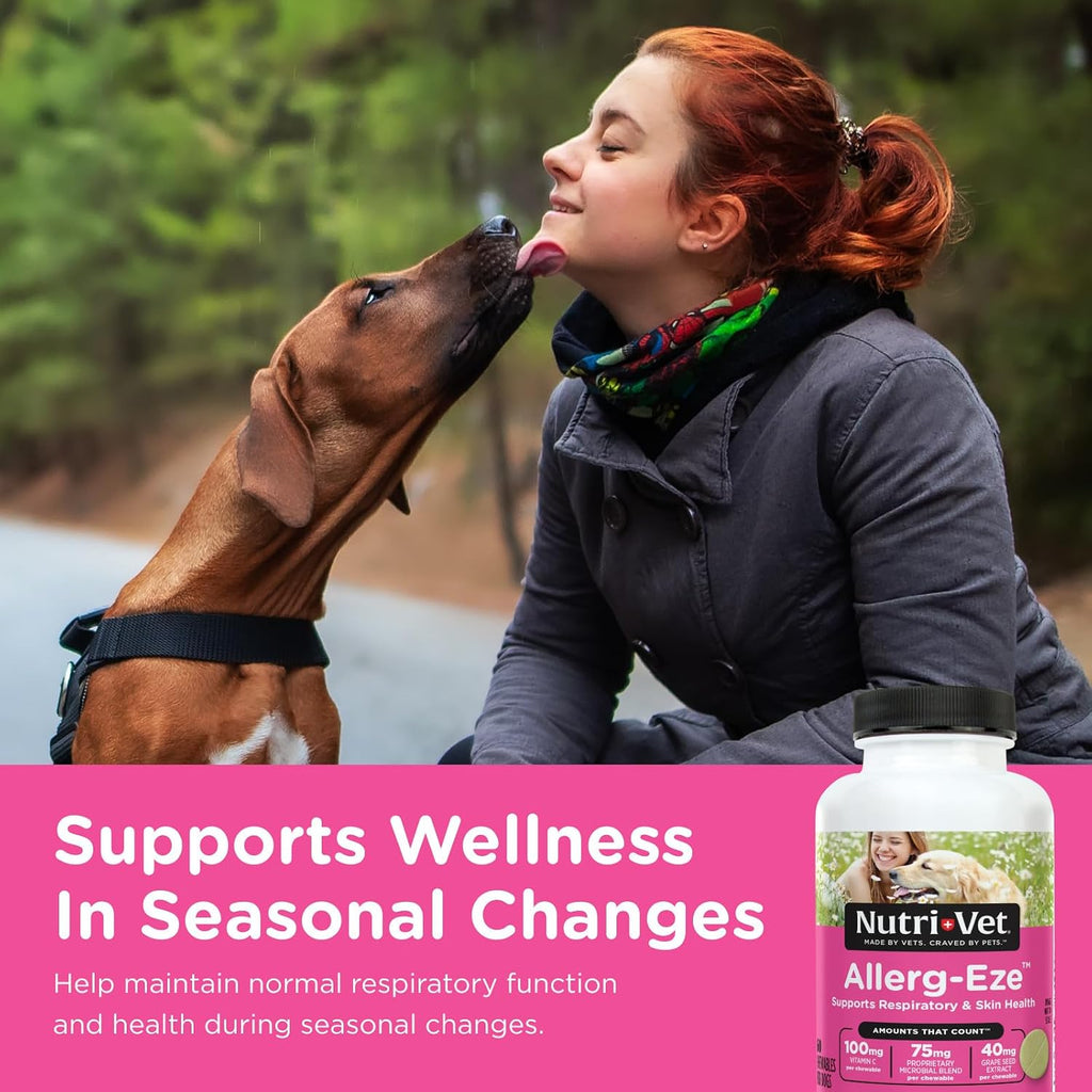 Nutri-Vet Allerg-Eze Chewables for Dogs - Antioxidants and Omega-3
