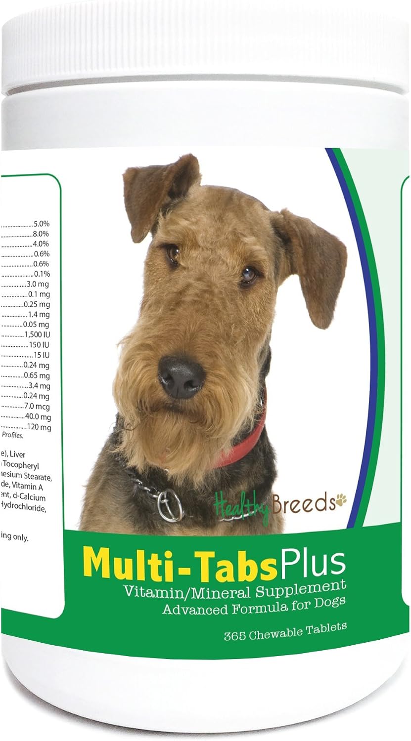 Healthy Breeds Multi-Tabs Plus - Multivitamin for Dogs, 365 Liver Flavored Chewable Tablets