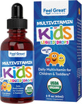 Feel Great Vitamins Multivitamínico Orgánico Líquido para Niños, 59 ml
