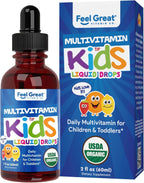 Feel Great Vitamins Multivitamínico Orgánico Líquido para Niños, 59 ml