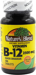 Nature's Blend Vitamina B12 2500 mcg - 100 Comprimidos
