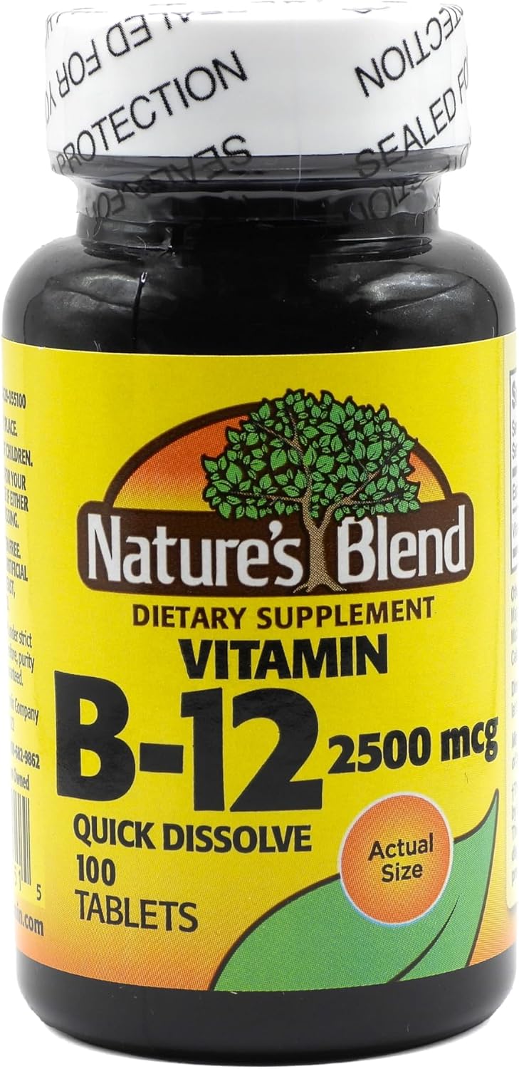 Nature's Blend Vitamina B12 2500 mcg - 100 Comprimidos