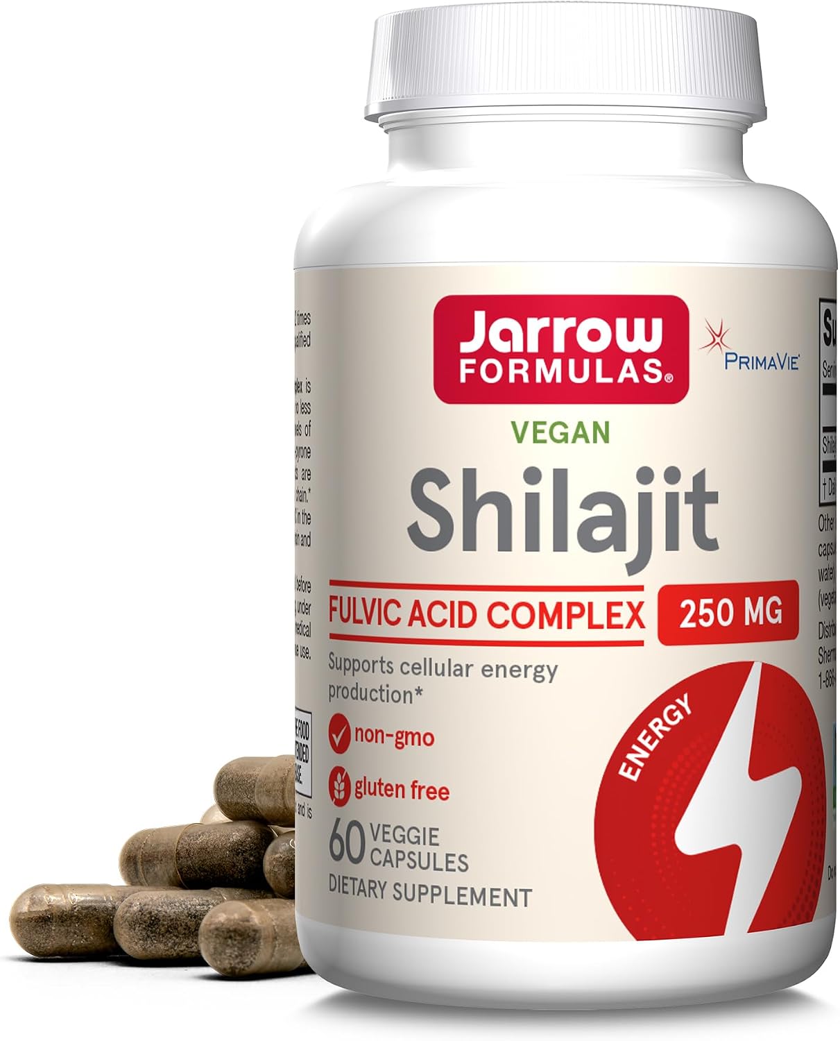 Jarrow Formulas Shilajit 250 mg, Complejo de Ácido Fúlvico, 60 Cápsulas Vegetales