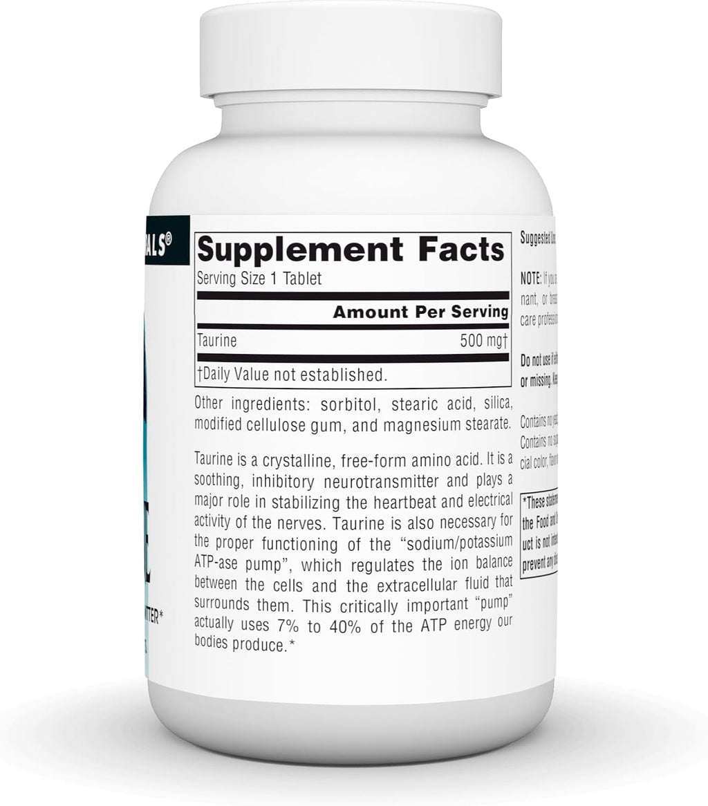 Source Naturals Taurina 500 mg - 120 Comprimidos