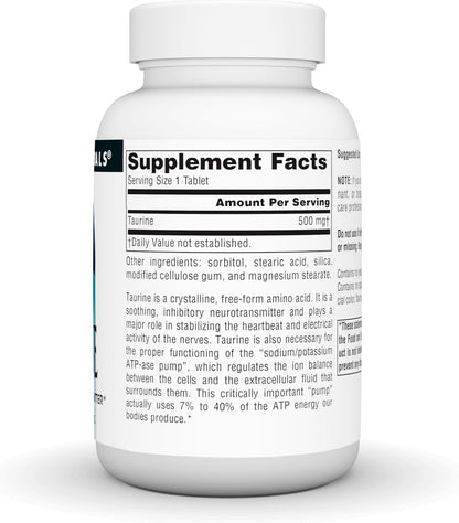 Source Naturals Taurina 500 mg - 120 – Participa en la protección de las células frente al estrés oxidativo.* – Image 3
