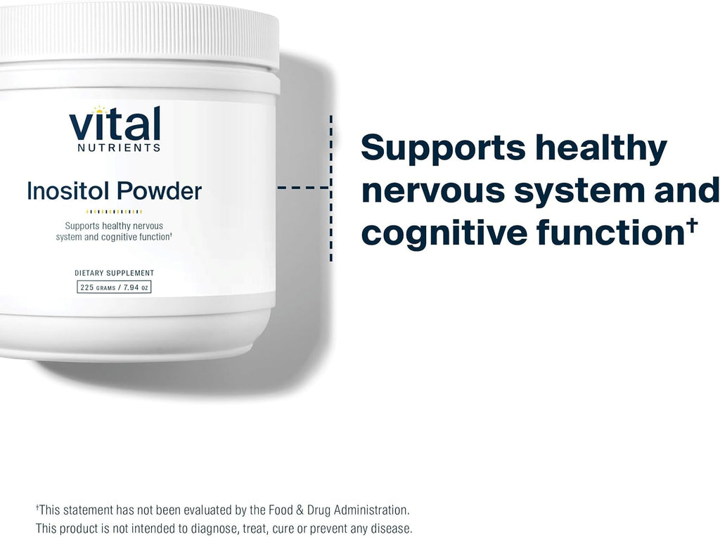 Vital Nutrients Inositol en Polvo - Myo-Inositol 3800mg - Suplemento Vegano