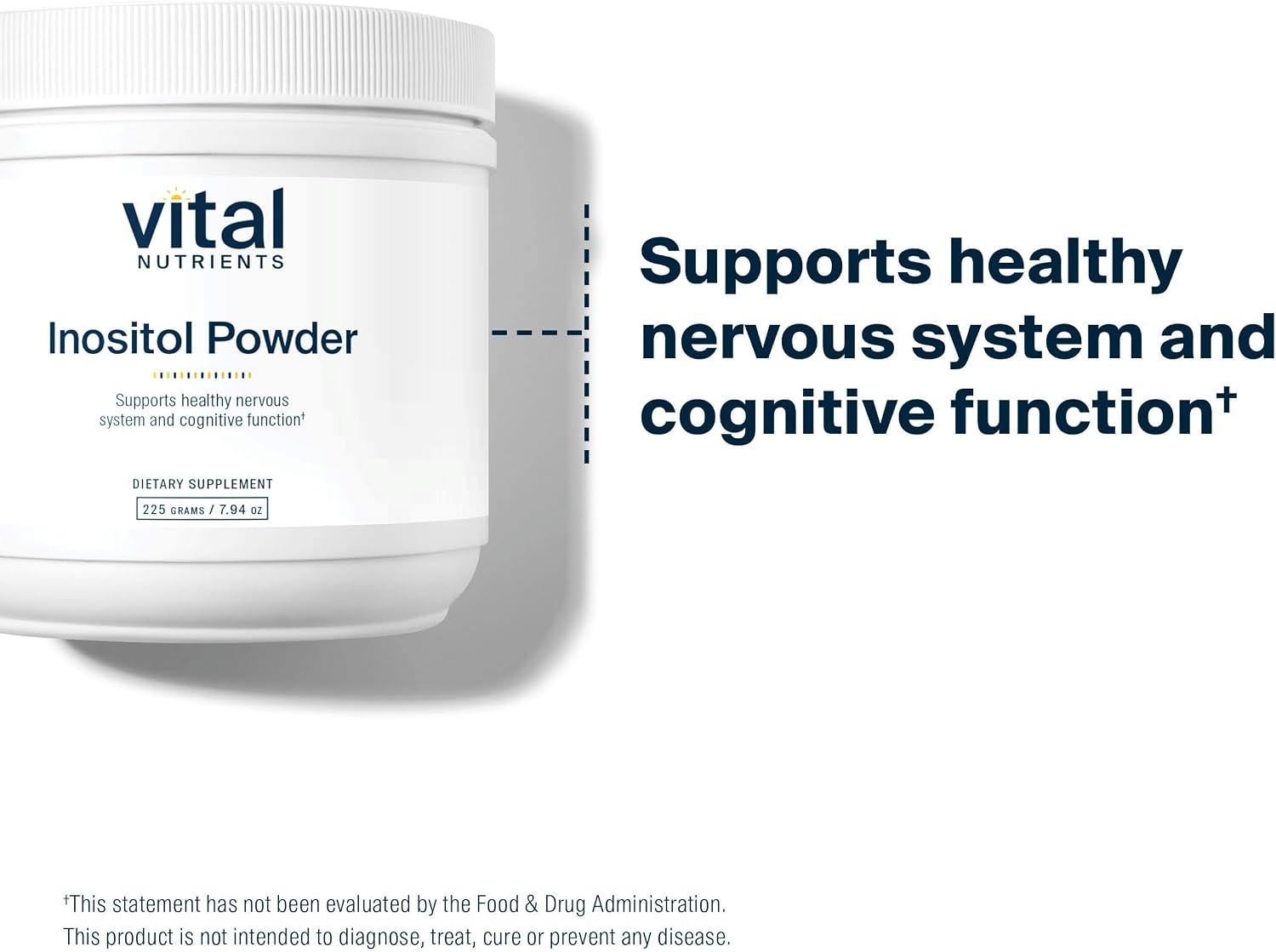 Vital Nutrients Inositol en Polvo - Myo-Inositol 3800mg - Suplemento Vegano
